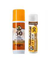 Australian Gold SPF 50 Face Guard Sunscreen Stick & SPF 30 Lip Balm w Coconut
