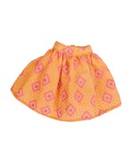 1996 Barbie Splash N Color Fashion Bright Orange Full Skirt Diamond Prin... - $4.99