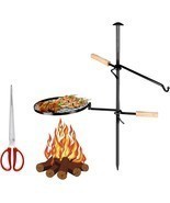 Fire Pit Grill,Portable Camping Grill，Campfire Grill，360 Degree Rotation... - $84.96