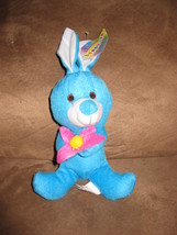 Blue Bunny W Flower Mini Brand New Plush Stuffed Animal W Tags 9" Beanpals - $3.99