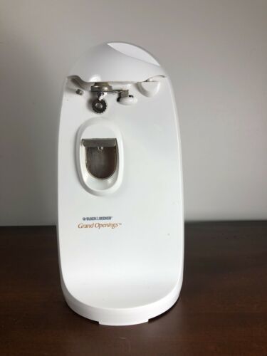 Black & Decker Grand Openings Electric Can Opener CO1200B - White - Works  Great