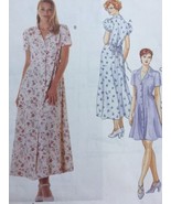 McCalls Sewing Pattern 8055 Dress Long Tie Back Button Front Size 4 6 8 - $7.91