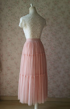 BLUSH Tiered Midi Skirt Blush High Waisted Tiered Tulle Skirt Plus Size image 6