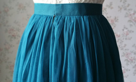 Floor Length Tulle Skirt High Waisted Wedding Bridesmaid Separate Deep Green image 6