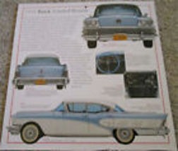 1958 Buick Limited Riviera 4 dr ht car print (blue & white) - $6.00