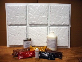 Slate Texture Tile & Paver Making Kit w/6 Molds Make 100s 12"x12" Tile or Pavers image 1