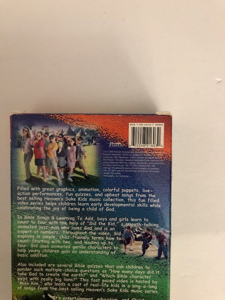 Bibbia Songs & Apprendimento a Add-Heaven's Sake Kids VHS 2000 TESTED ...