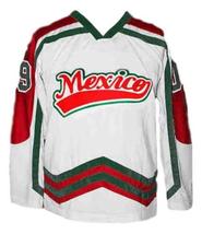 Any Name Number Mexico Retro Hockey Jersey New White Any Size image 4