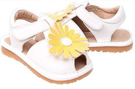 Toddler/Little Kids Flower Princess Casual Outdoor Sandal White&Yellow