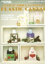 Holiday Tissue Covers in Plastic Canvas 8 Boutique Covers Leisure Arts 333 - $6.42