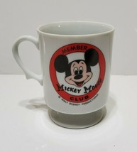 Vintage Mickey Mouse Club Member Coffee Mug Tea Cup Walt Disney Producti... - $27.73