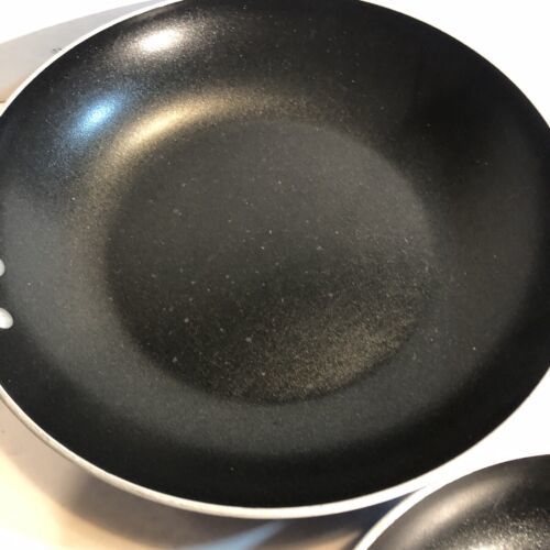 2 Paula Deen Aqua Teal Blue Speckled Porcelain Non Stick Fry Pans 8