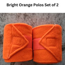 PRI All Purpose Horse Saddle Pad Hunter Orange Set of 2 Orange Polos USED image 4