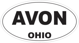 Avon Ohio Oval Bumper Sticker or Helmet Sticker D6026 - $1.39+