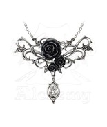 SteamPunk Victorian Alchemy Gothic Bacchanal Black Rose Necklace, NEW UN... - $72.55