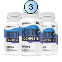 3 Pack Keto Complete Diet Pills 800mg BHB Exogenous Ketones - $63.00