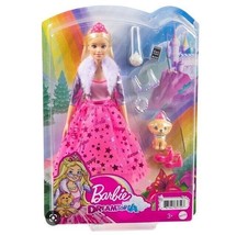 Mattel Barbie Princess Adventure Deluxe Barbie Doll Dog & NEW Damaged Packaging - $16.82