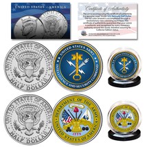 Army & Usa Intelligence Branch Jfk Half Dollar Military 2-Coin U.S. Set - $13.98