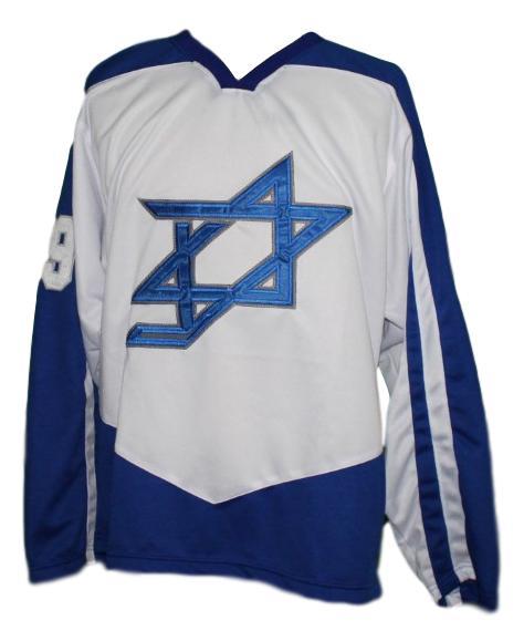 Custom team israel hockey jersey white   1
