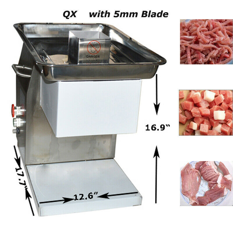 Small Businesses Stainless Commercial Meat Slicer Pickle Cutter 7MM 110V  250kg/h