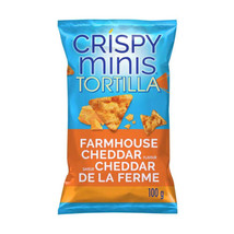 6 Bags Quaker Crispy Minis Tortilla Farmhouse Cheddar 100g Each-Free shi... - $34.83