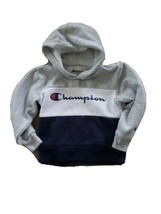 Champion Boys Sz 5 Hoodie Sweatshirt Gray Signature Logo Pullover Athleticwear  - $9.28