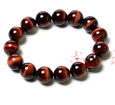 Free Shipping -  10 mm beaded bracelet Natural Red tiger eye STONE Prayer Beads  - $19.99