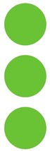 2-1/2" Lime Green Round Color Code Inventory Label Dots Stickers - $2.49+