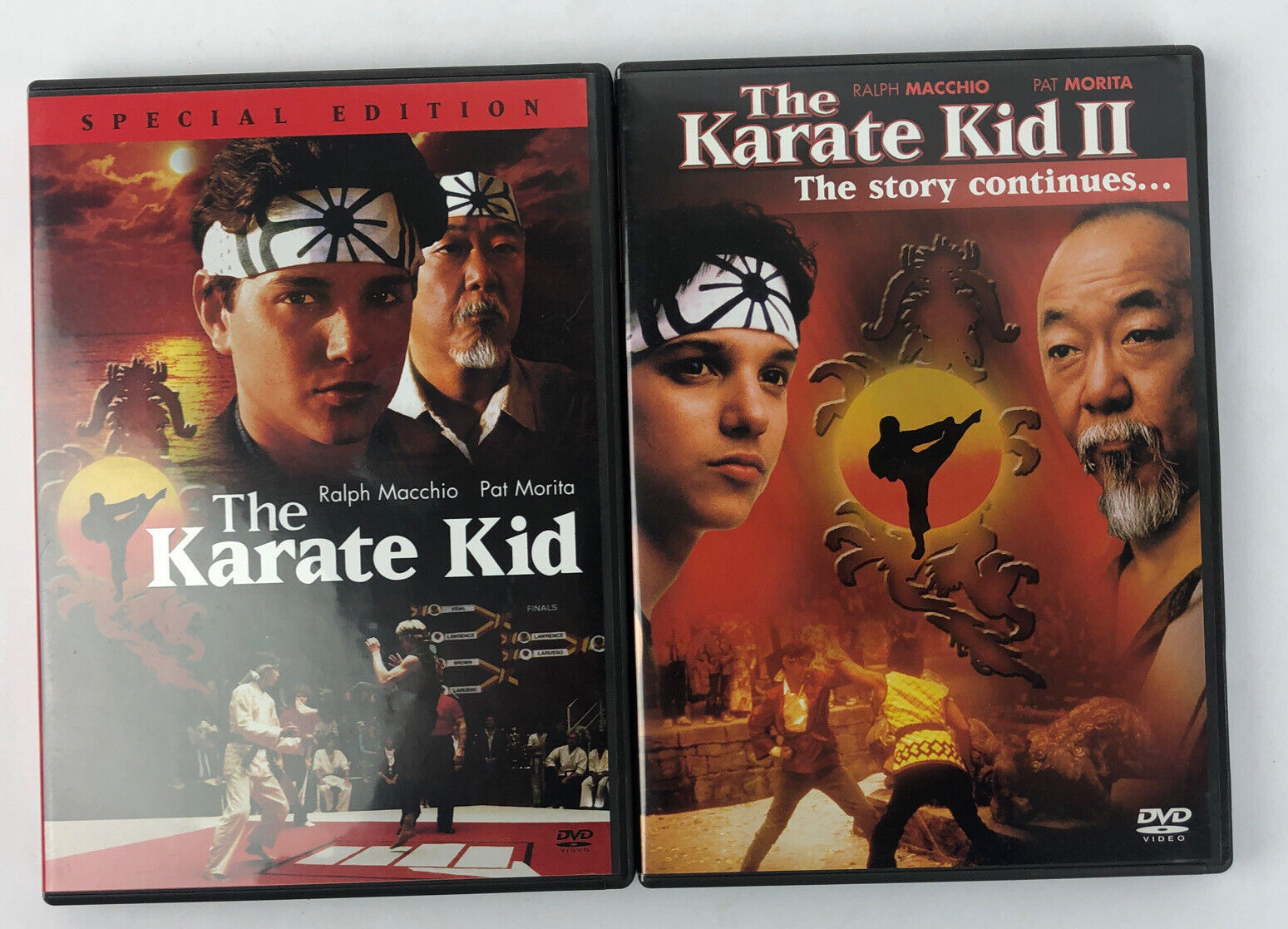 The Karate Kid , The Karate Kid II DVD LOT RALPH MACCHIO PAT MORITA ...