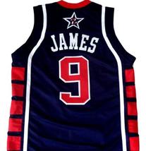 Lebron James Custom Team USA Men Basketball Jersey Navy Blue Any Size image 2