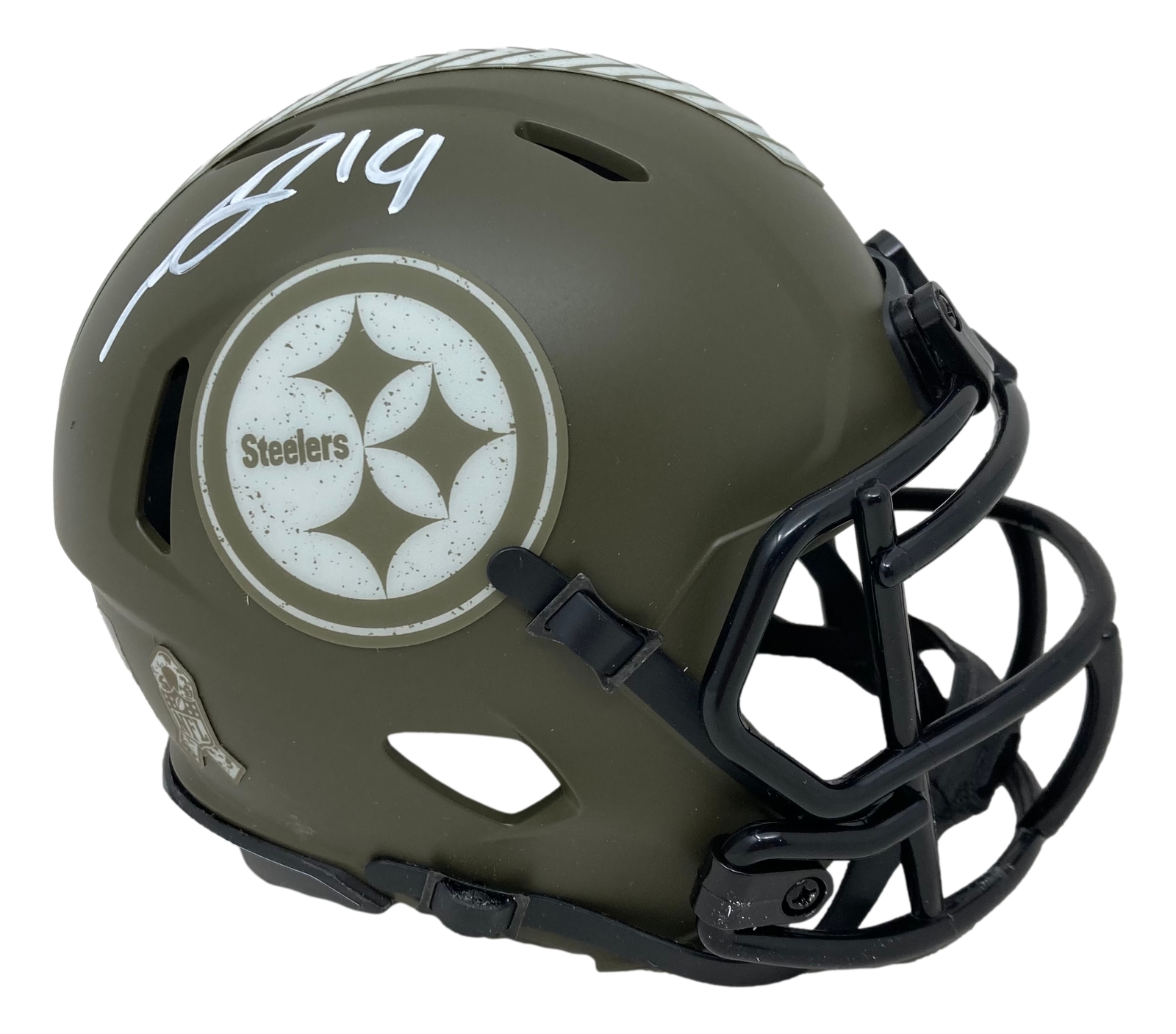 George Pickens Signed Steelers Salute To Service Mini Speed Helmet JSA ...