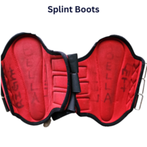 Splint Boots Red Horse size Medium USED image 3