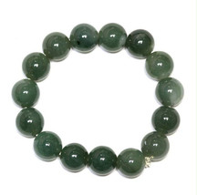 Free Shipping -  handmade dark green jadeite bracelet ,  Grade AAA Natural Green - $30.00