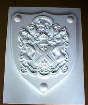 Giant Medieval Celtic Renaissance Molds Make Plaster or Concrete Shields Shown image 5