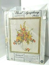 Crewel Embroidery Kit FLORAL SYMPHONY Flowers in Pitcher 16x20&quot; Paragon NEW - $36.58