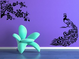Peacock and Blossoming Branch (Lot of 2) - Vinyl Wall Art De - $48.00