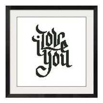 I Love You Cross Stitch Pattern  497 - $2.75