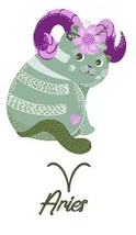 Cat Zodiac Refrigerator Magnet 05 - Aries - $6.99