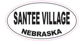 Santee Village Nebraska Oval Bumper Sticker or Helmet Sticker D7027 - $1.39+