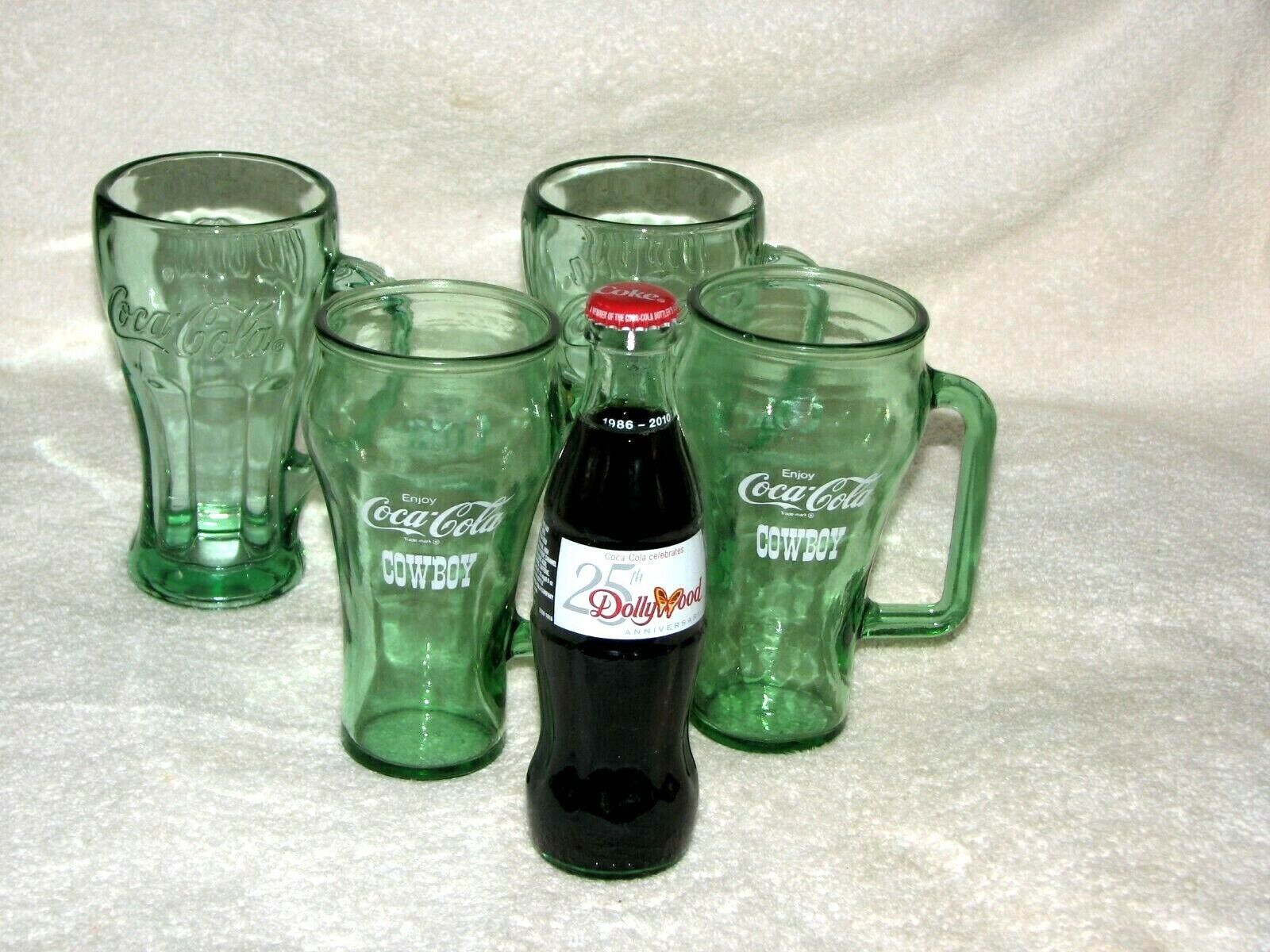 Coca-Cola Coke Restaurant Green Plastic Cups 16 Oz - LotOf 5