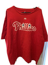 Mens Majestic Philadelphia Phillies Ryan Howard #6 MLB 2XL T-Shirt Red - $9.49