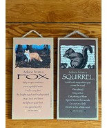 Lot of ADVICE FROM A SQUIRREL & FOX Wood Plaques – 10 x 5 inches not including - $11.29