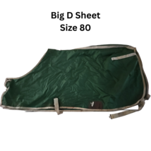 Big D Horse Green Nylon Sheet Size 80 USED image 1