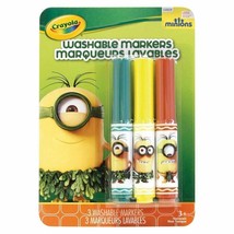 Crayola Minions Washable Markers -Baby Fir Green - Banana Bonanza - Copper Penny
