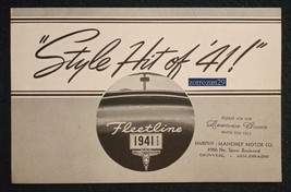 1941 Chevrolet Fleetline Sedan Vintage NON-COLOR Sales Brochure - Great Original - $35.00