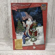 NEW Master Pieces AMERICAN SANTA Jigsaw Puzzle - Patriotic Santa Ed 2001... - $19.70