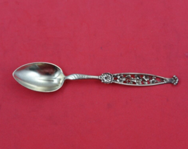 Dresden by Whiting Sterling Silver Demitasse Spoon Light Vermeil Pierced 4&quot; - $48.51