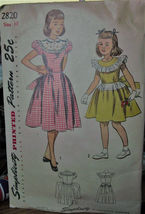 Vintage Sewing Pattern 1950s Girls sz 10 Dresses to Make UNCUT - $6.99