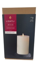 LightLi Large Pillar Candle Touch On/Off 700+ Hours 7" High