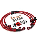Yamaha R1 Brake Lines 2004 2005 2006 Front and Rear Red Custom Braided S... - $134.39